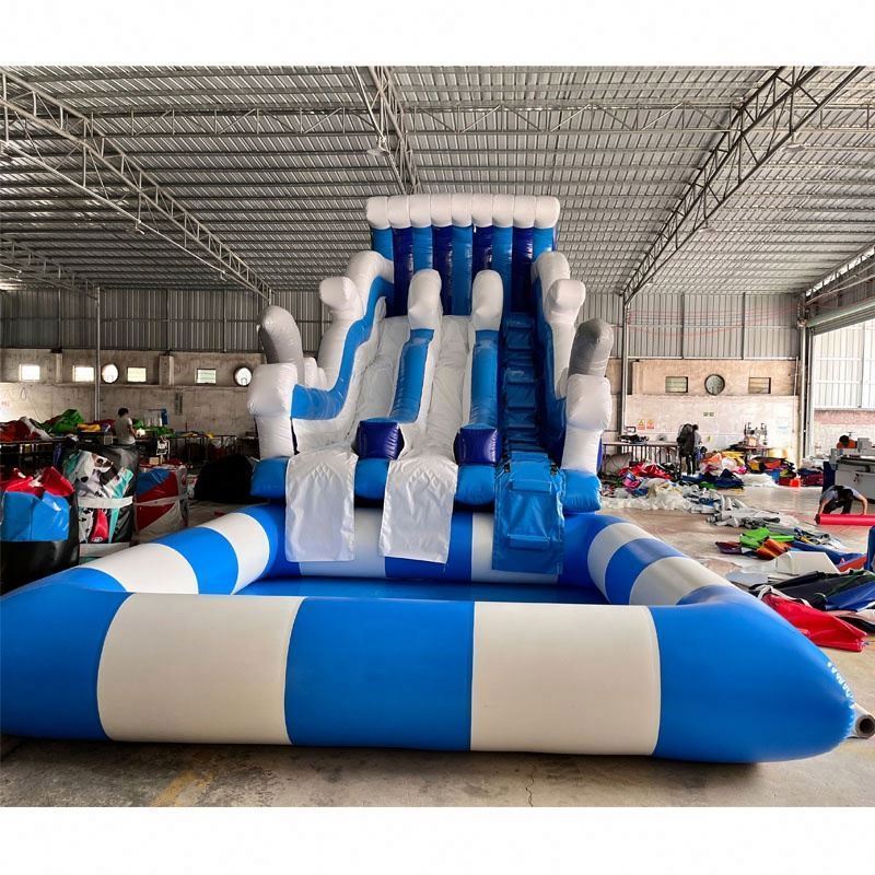 Hinchables acuaticos kids commercial bounce house clearance double sided inflatable water slide wholesale