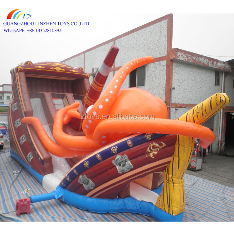 Factory directly bounce house combo toboggan gonflable half pipe inflatable water slide wholesale