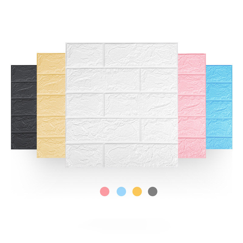 3D Wall Panels Peel and Stick Printable Faux Brick Wallpaper Sticker with Self-Adhesive Waterproof Foam