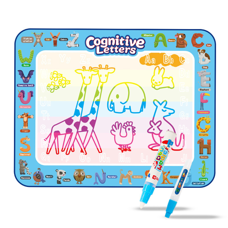 Children's Water Canvas Letter Cognition Water Painting Graffiti Pad Educational Science Writing Board water pen