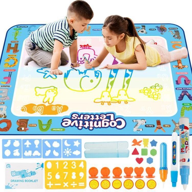 Children's Water Canvas Letter Cognition Water Painting Graffiti Pad Educational Science Writing Board water pen