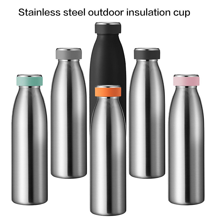 Insulated Vacuum Double Wall Sport Wide Mouth Stainless Steel Water Bottles with chug lid for Adults Friends