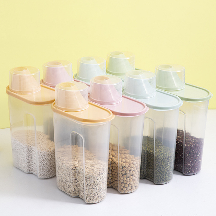 Wholesale Bulk Food Storage Box Commercial Restaurant Supermarket Plastic Grain Cereal Dispenser