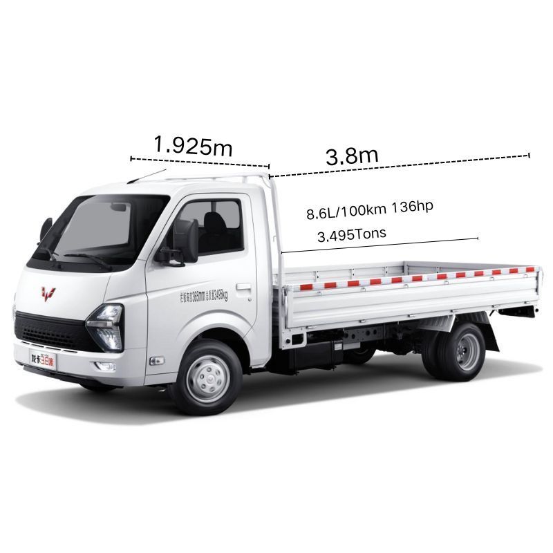 Chinese Truck Manufacturer SAIC Wuling Cheap Price Left Hand Drive Small Cargo Truck 2 Ton Load Light Duty Mini Cargo Truck