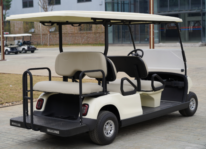 72V AC system Lithium Battery Powered 6 Seat Facing Forward Electric Golf Cart