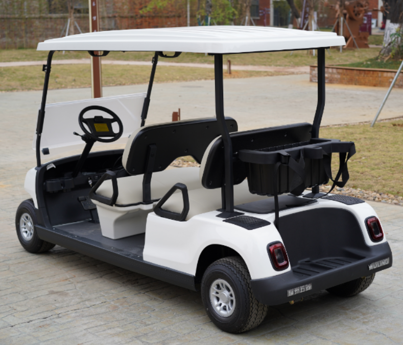 Golf Cart 6 Seats Shuttle Electric Car Battery Powered Tourist Sightseeing Antique Classic Old Vintage Car