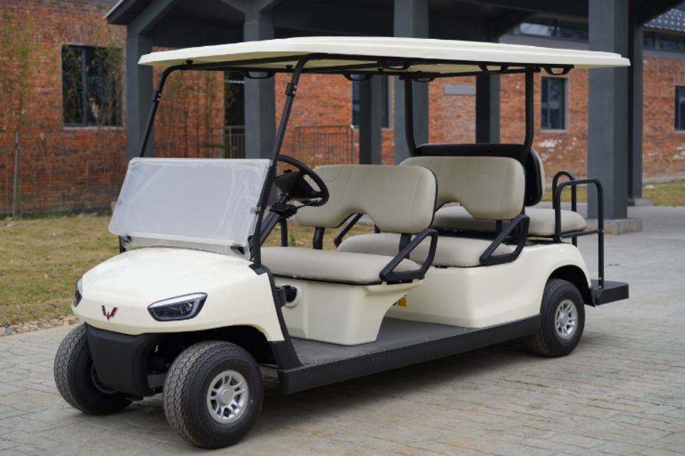 Golf Cart 6 Seats Shuttle Electric Car Battery Powered Tourist Sightseeing Antique Classic Old Vintage Car