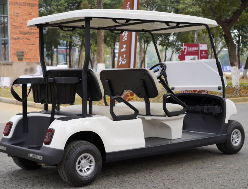 Golf Cart 6 Seats Shuttle Electric Car Battery Powered Tourist Sightseeing Antique Classic Old Vintage Car