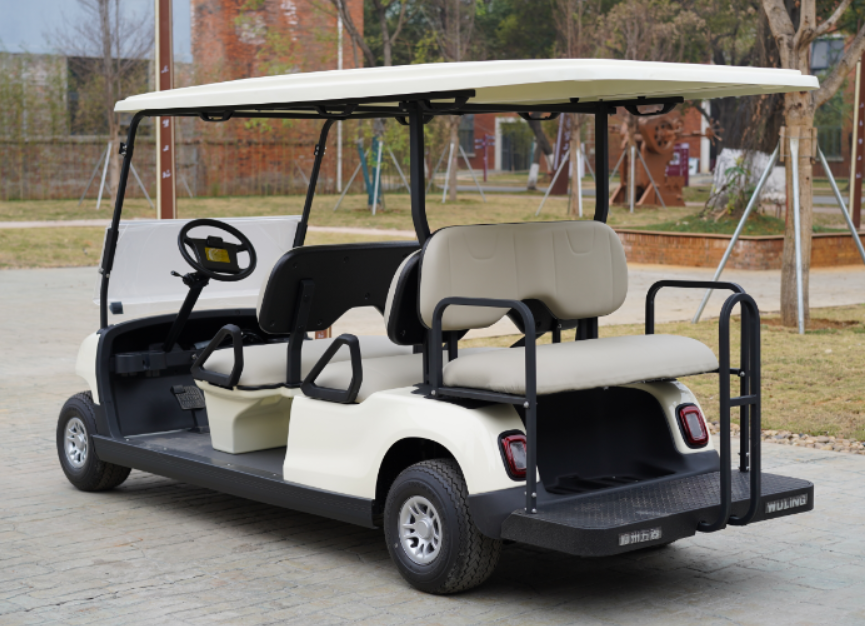 72V AC system Lithium Battery Powered 6 Seat Facing Forward Electric Golf Cart