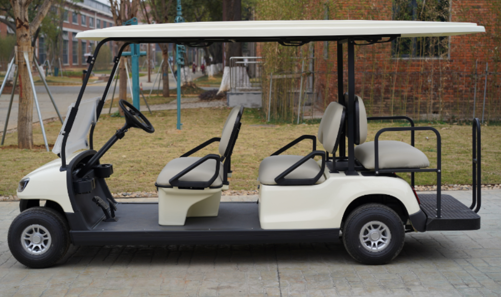 72V AC system Lithium Battery Powered 6 Seat Facing Forward Electric Golf Cart