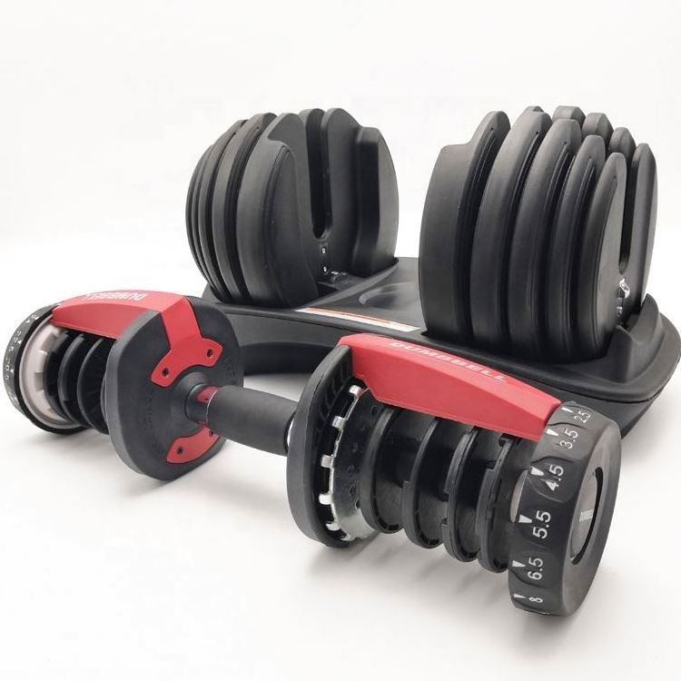 multifunctional dumbbell round  rack adjustable spotter loadable   adjustable gym dumbbell set