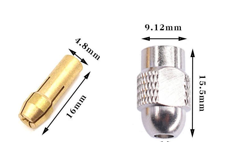 Electric Grinding Accessories Mini Drill Brass Collet Chuck For Dremel Rotary Tool Including Engraving Pen Copper Core