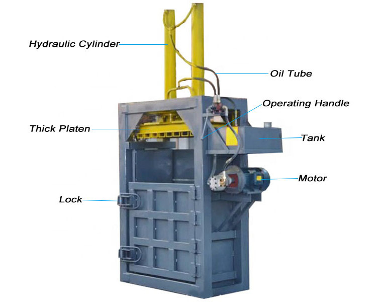 NEW hydraulic vertical truck car used tyre baler for sale Scrap Waste baler machine hot selling