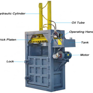 NEW hydraulic vertical truck car used tyre baler for sale Scrap Waste baler machine hot selling