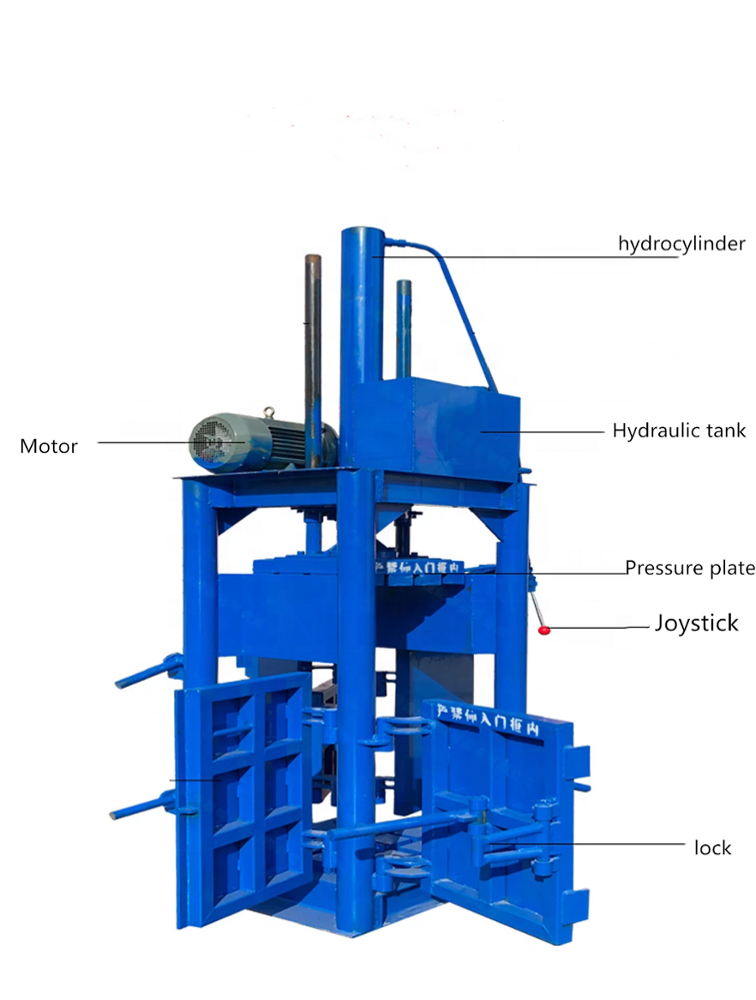 Waste Paper film Baling Press Machine /Vertical Hydraulic plastic scrap baler manufacturer/Cans waste plastic bottle press baler