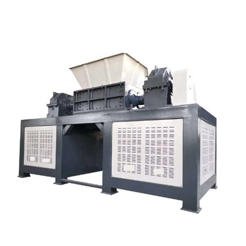 Double shaft shredder / scrap iron plastic small garbage shredder / large industrial machinery heavy waste tire shredder