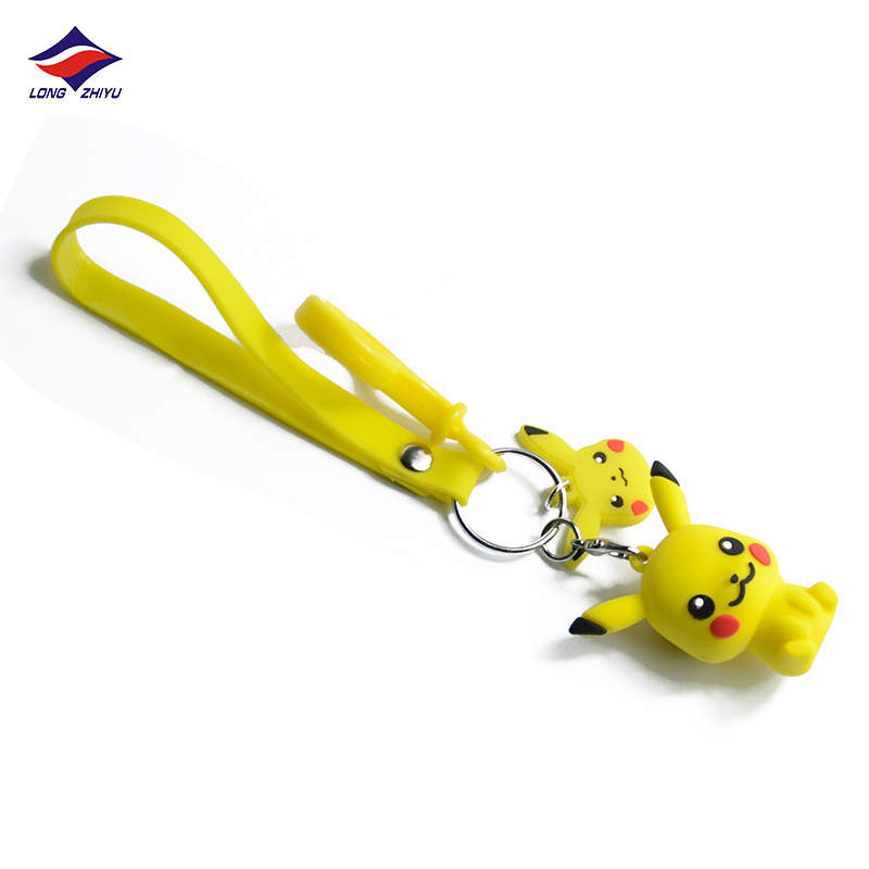 Longzhiyu 14 Years Manufacturer Keychain Professional Custom 3D Cartoon Animal PVC Keychains Factory Bag Pendant for Gifts