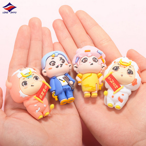 Longzhiyu 17 Years Factory Custom 3D PVC Crafts with Logo Cute Cartoon Mini Action Figure Doll Toys Figurine