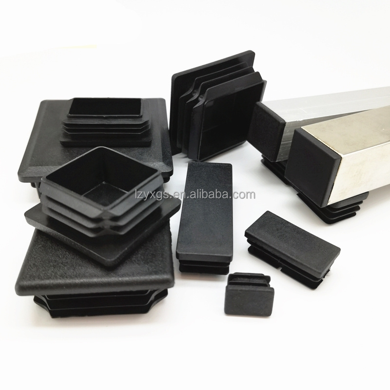 Spot weld tube inserts square end thread cap plastic square pipe anti slip plug