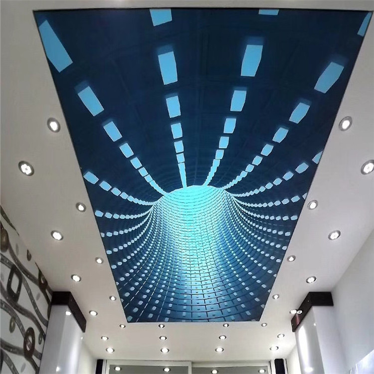 Top-ranking products not self adhesive 3d effect stretch ceiling tiles lighting box fabric designs