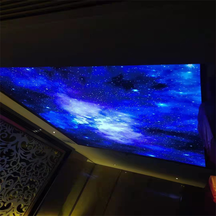 Aluminum Stretch Ceiling Galaxy space starry Pop night sky pvc ceiling tiles Effect PVC Stretch Ceiling Film