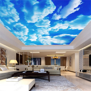 suspend ceiling tile  3d mural sky stretch soft pvc film