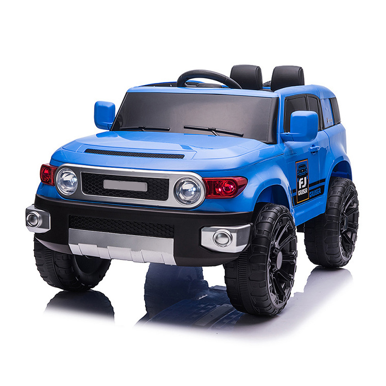 12 volt four wheel power big battery ride on car for baby kids toys customize leather seat EVA wheel children electric SUV car