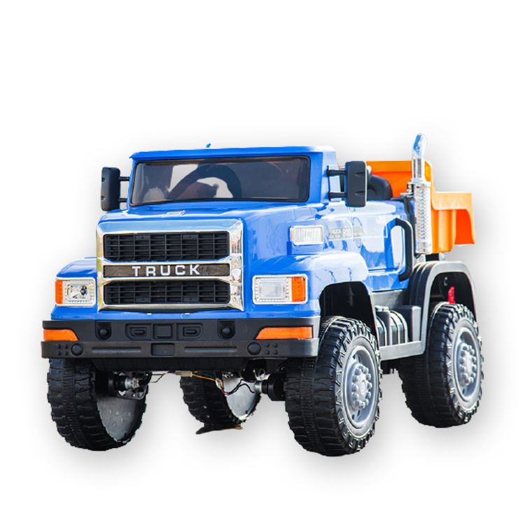 Parent Remote Control 12V Electric Kids Ride On Truck with Trailer for 8 Years Old Children