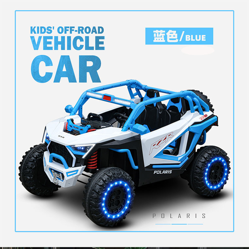 24VBattery  Ride Ons  Big Size Two Seater 4x4 Kids Electric Ride-On Car Truck with  Rubber Tires & Parental Remote