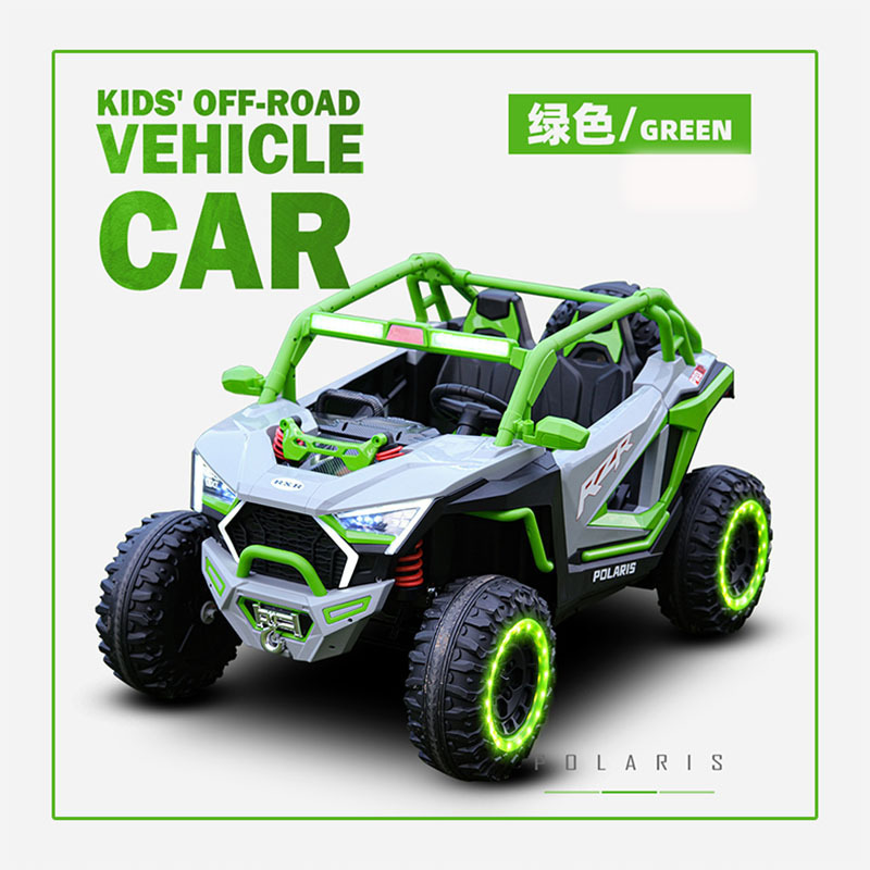 24VBattery  Ride Ons  Big Size Two Seater 4x4 Kids Electric Ride-On Car Truck with  Rubber Tires & Parental Remote