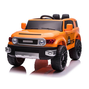 12 volt four wheel power big battery ride on car for baby kids toys customize leather seat EVA wheel children electric SUV car