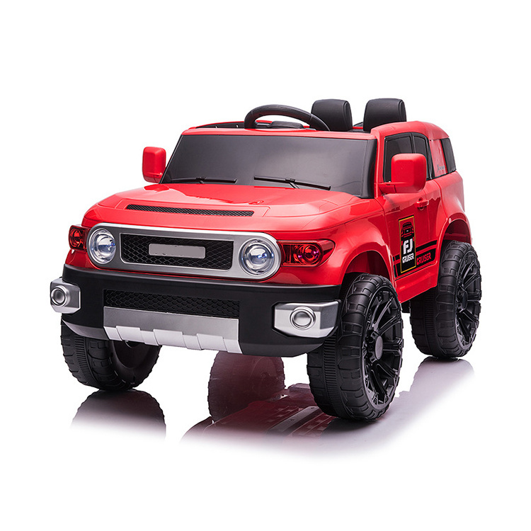 12 volt four wheel power big battery ride on car for baby kids toys customize leather seat EVA wheel children electric SUV car