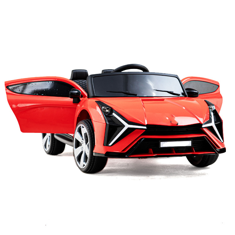 Factory hot sale Lamborghini 12v kids electric ride on car double door seat big battery kids plastic ride on car