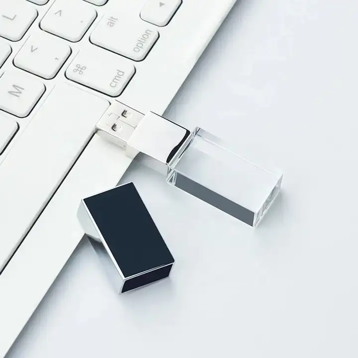 M-Queen OEM/ODM Crystal Flash Drive Acrylic Glass Usb Memory Stick 2GB 4GB 6GB 8GB 12GB Acrylic Pendrive For Wedding Gift