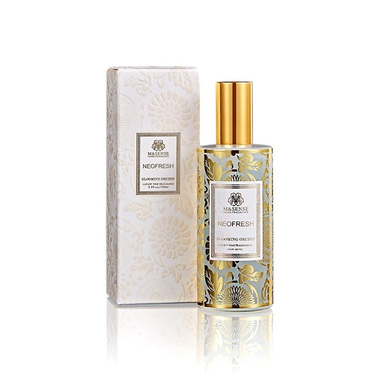 M&Sense Private Label Custom Blossom & Vanilla Golden Foil Luxury Home Fragrance Room Spray