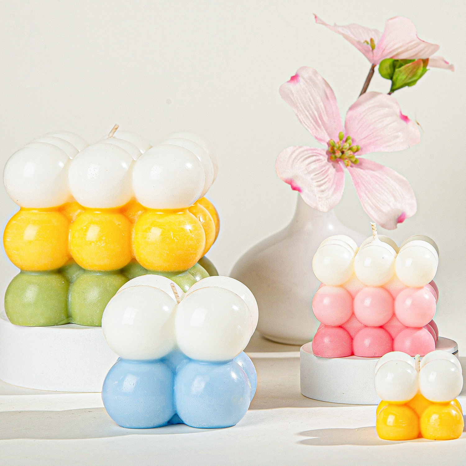 M&Sense supplier customization sweet scents shape favors birthday party bubble scented candle