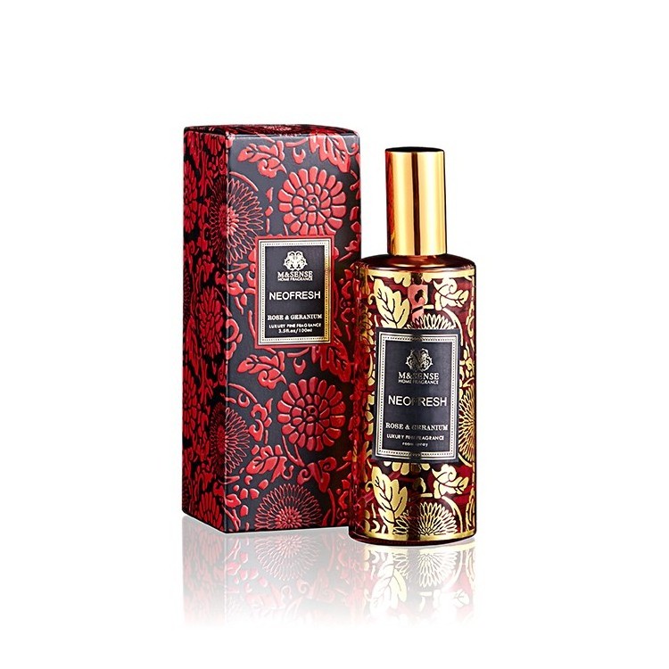 M&Sense Private Label Custom Blossom & Vanilla Golden Foil Luxury Home Fragrance Room Spray