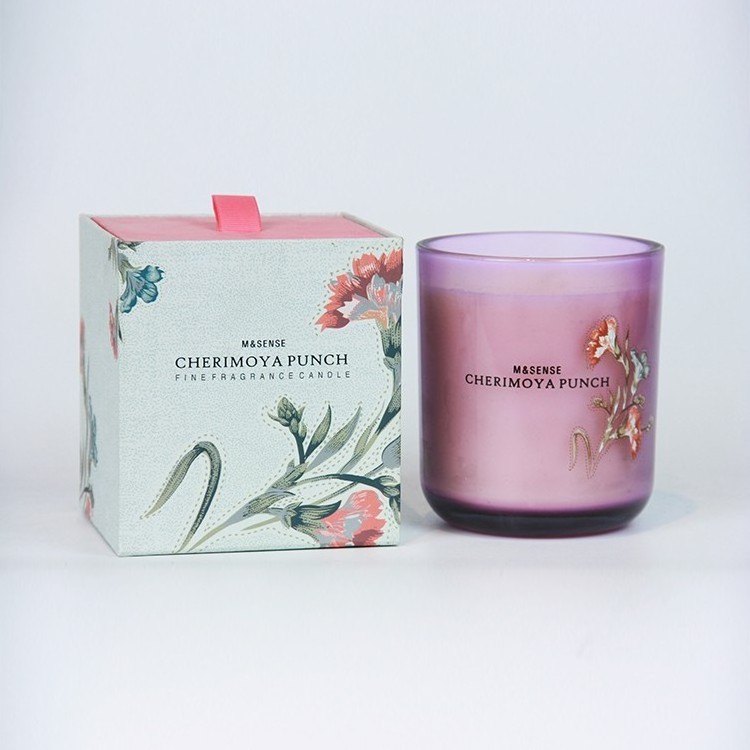 M&Sense Handmade Box Mint Leas&Basil 380g tea light Private Label Big Scented Candle