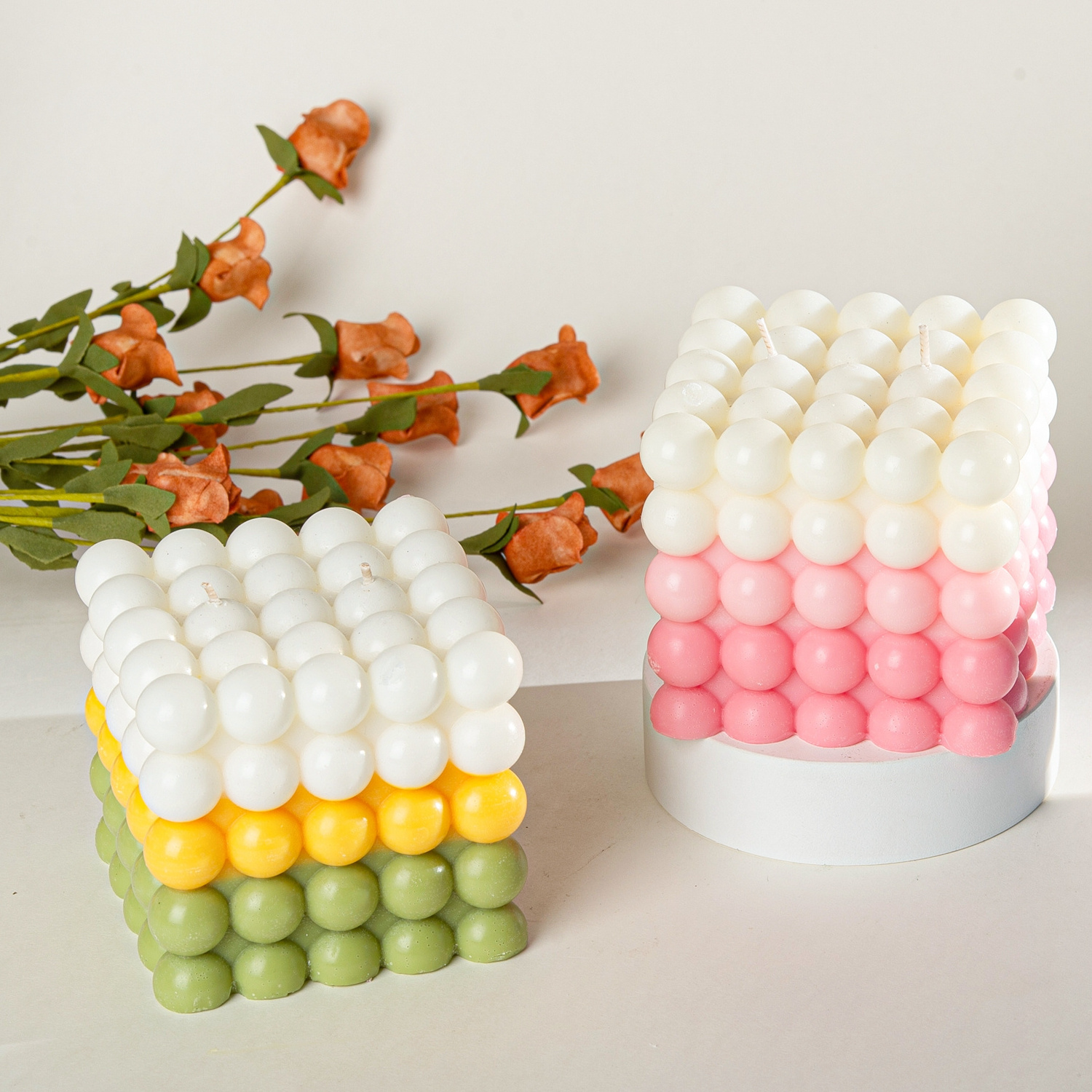 M&Sense supplier customization sweet scents shape favors birthday party bubble scented candle