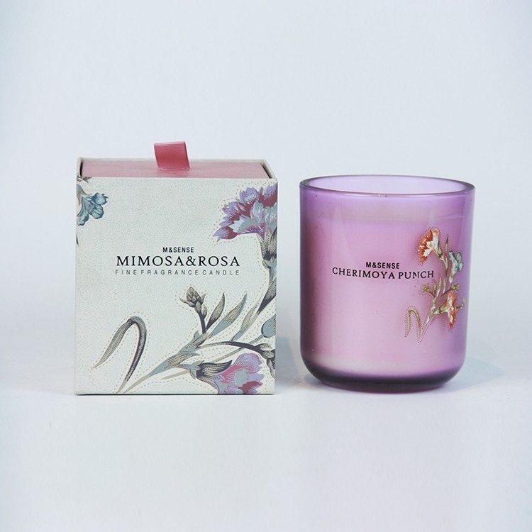 M&Sense Handmade Box Mint Leas&Basil 380g tea light Private Label Big Scented Candle