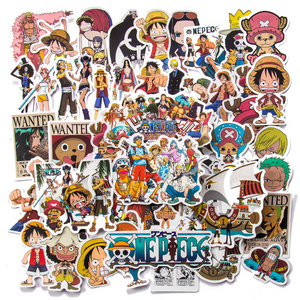 PET sheet anime Poster 50pcs luffy car sticker cartoon printing sticker luffy Decal Sticker For Car Window Laptop