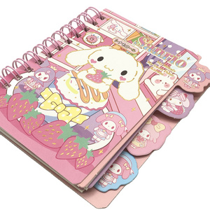 School Stationery Melody Notebook, Cute Kuromi pink note book, Cartoon anime KT note pad