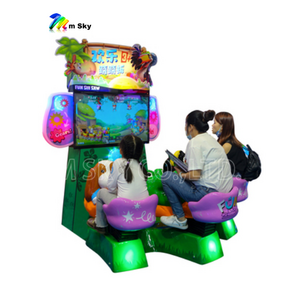 multiplayer indoor fiberglass Coin operated kids 3 Players Seesaw Kiddie Rides swing Game Machines for sale in Amusement Park