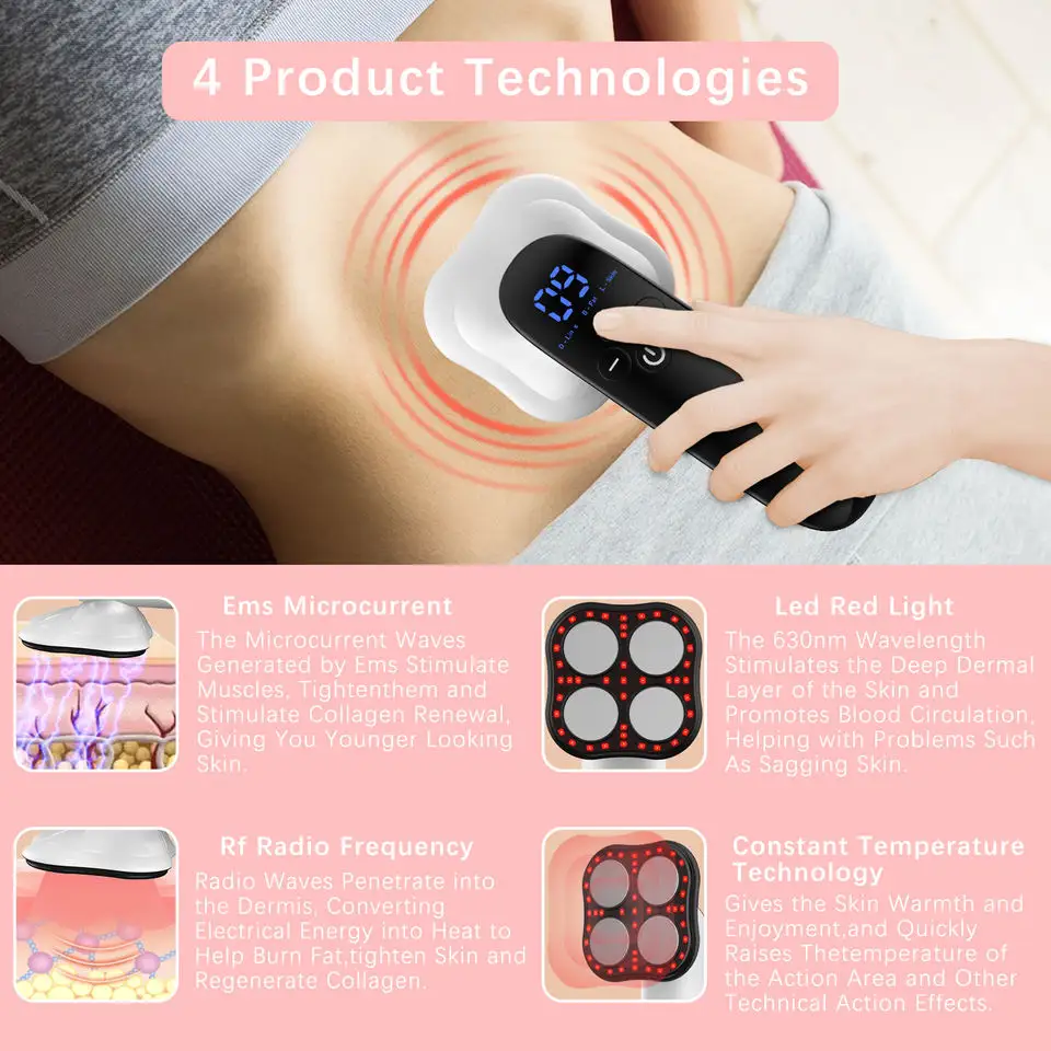 RF ems slimming stimulator fast body shaping machine home use portable vacuum slimming body sculpting beauty machine