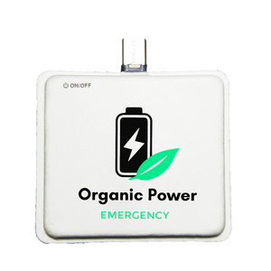 Organic power emergency single use charger  mini power bank one time charger