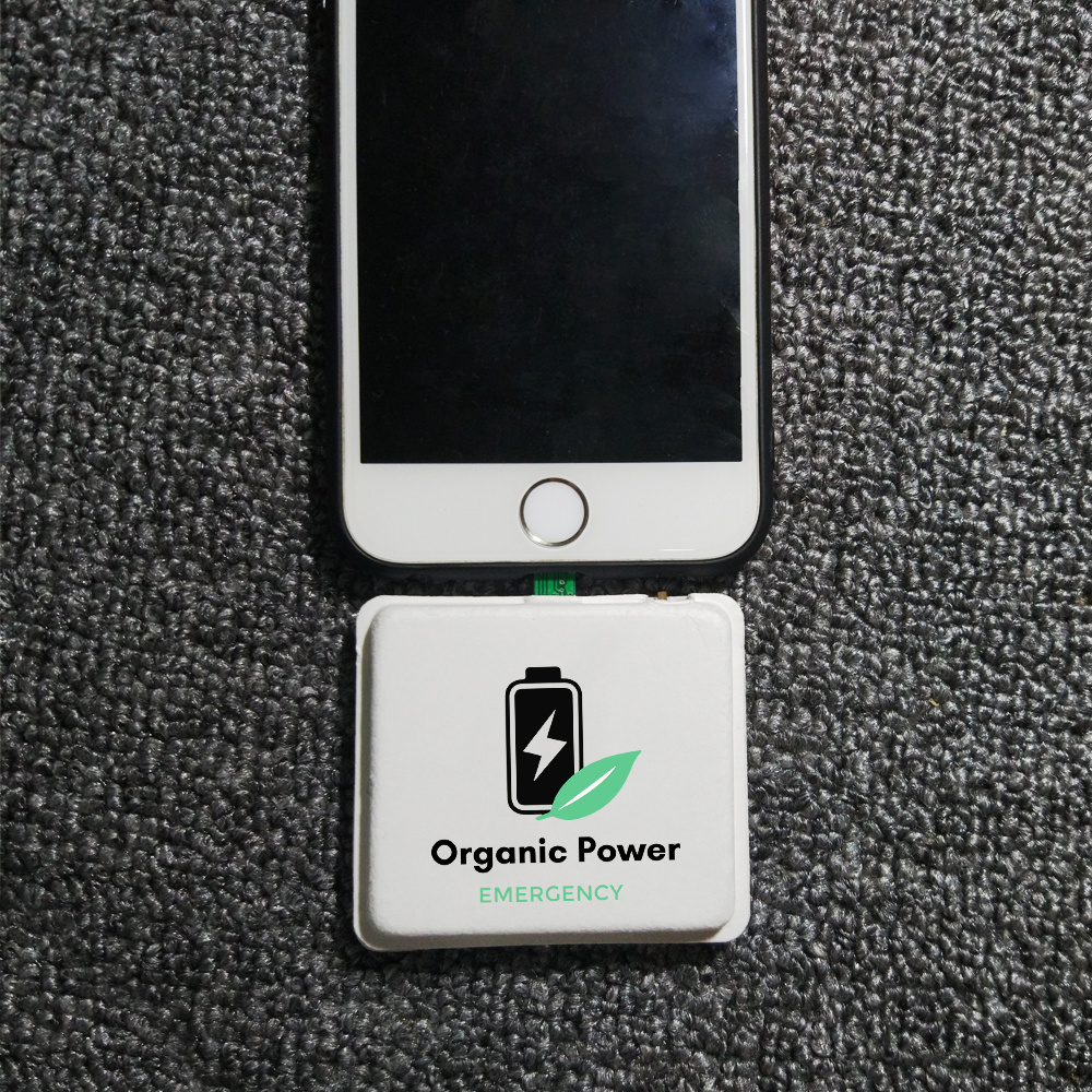 Organic power emergency single use charger  mini power bank one time charger