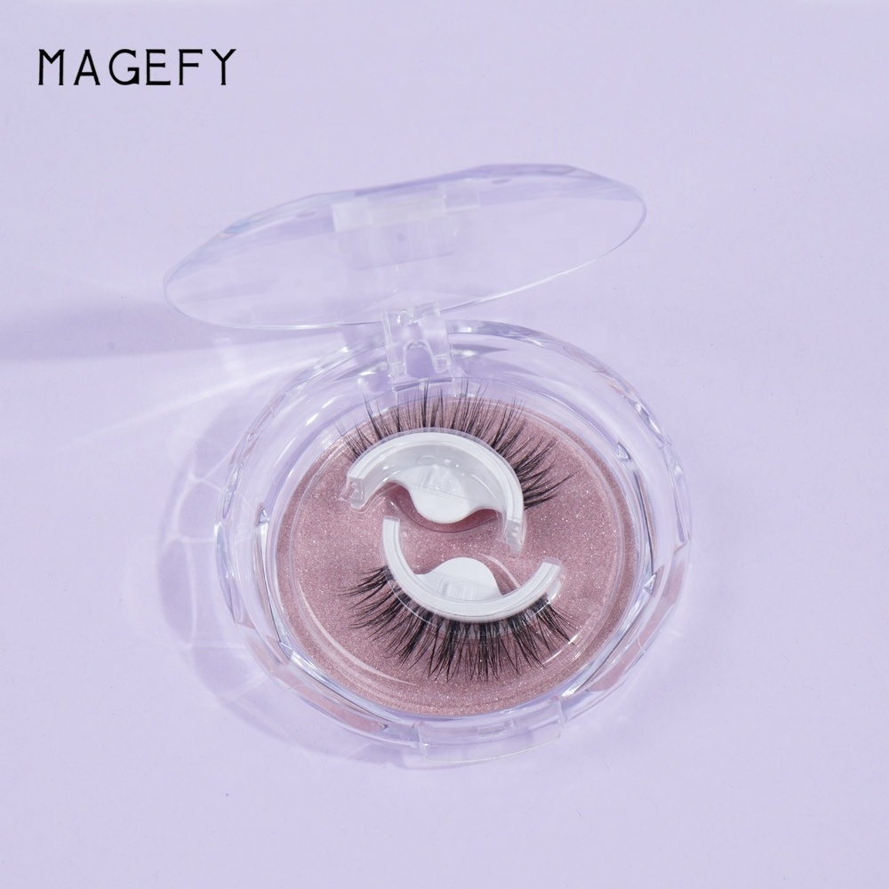 MAANGE single pair full strip eyelashes handmade silk cat eye lashes hot selling self adhesive lashes