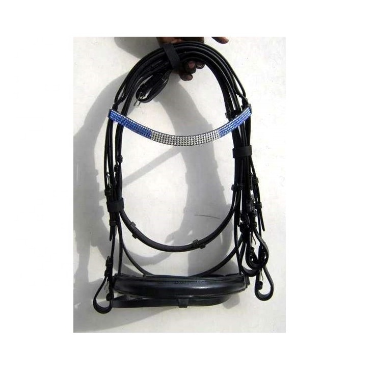 LIGHTWEIGHT LEATHER HORSE BRIDLE WITH SOFTY PADDED NOSEBAND STAINLESS STEEL BUCKLES/ CUSTOM DESIGN LEATHER HORSE BRIDLE