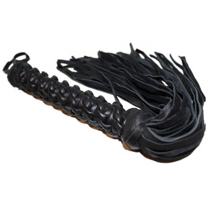 SOFT SUEDE LEATHER FRINGES FLOGGER/ LEATHER FLOGGER WITH LEATHER FRINGES/ LEATHER SEX FLOGGER KNITTED HANDLE