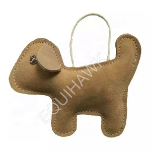 Smart Leather Dog Crinkle Chewing Bone Toys Leather bone chew indestructible dog toys for pit bulls Customized Pet Toys